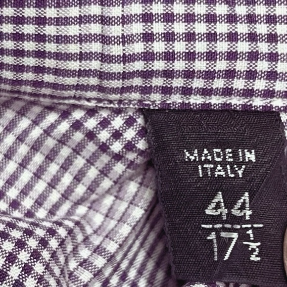 TOM FORD Glen Check Shirt 44 Neck 17.5" Prince of Wales Cotton Poplin - Picture 13 of 16